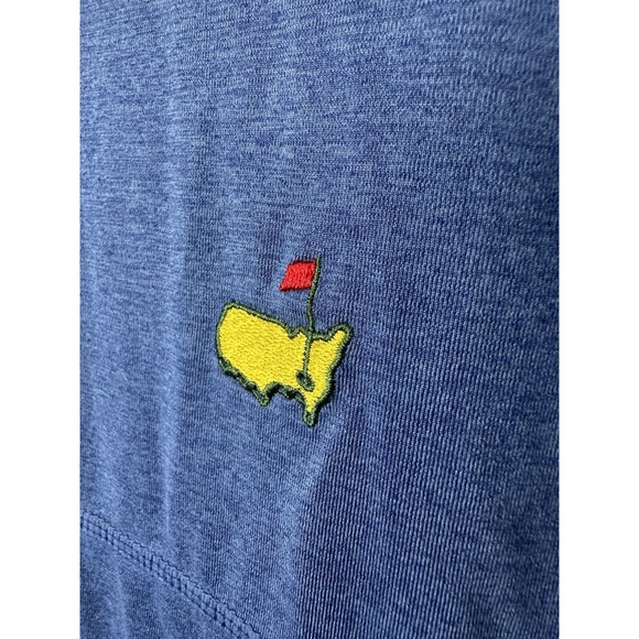 Masters Tech Polo Mens Large Blue Performance Augusta National Stretch‎ Wicking - Picture 2 of 6